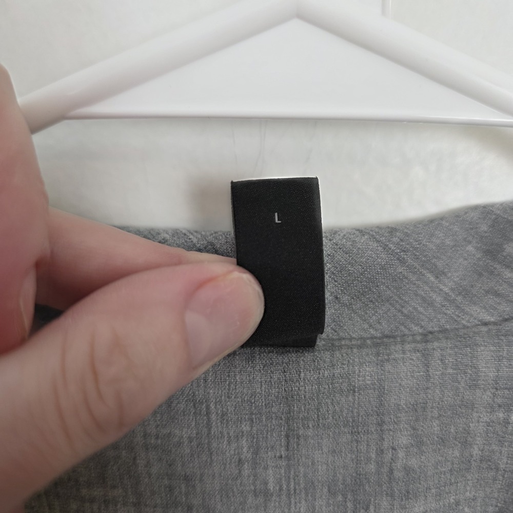 YAS‎ Asos Gray Hook & Eye Long 3/4 Sleeve Professional Sleek Blazer Size L - Picture 5 of 10